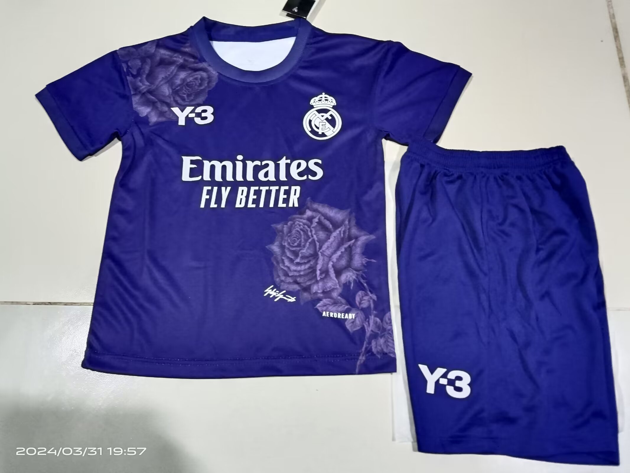 Kids-Real Madrid 24/25 Special Purple Rose Soccer Jersey